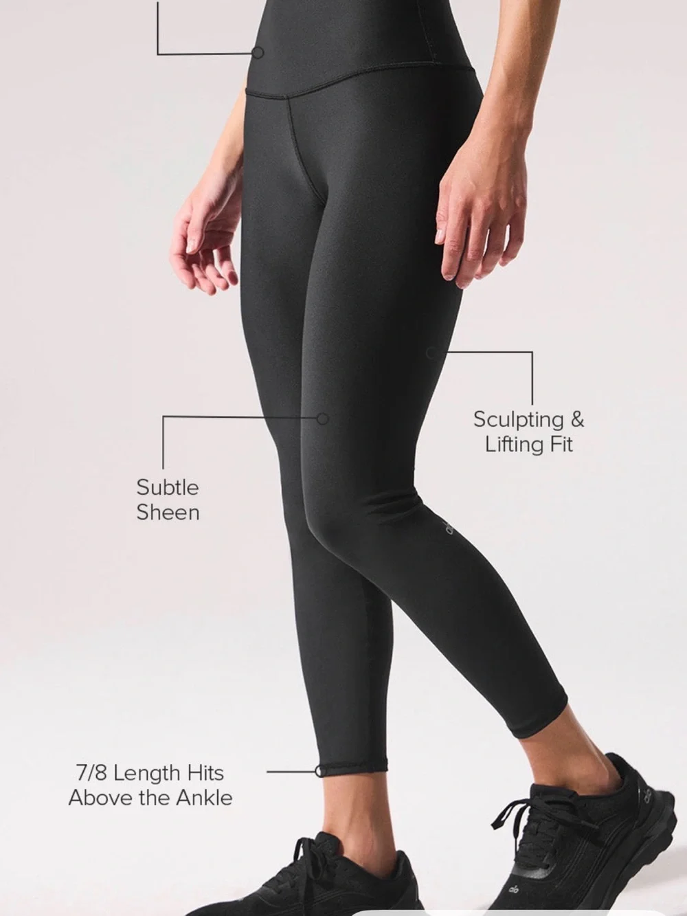 ALO Yoga Black High waisted 7/8 Airlift Leggings